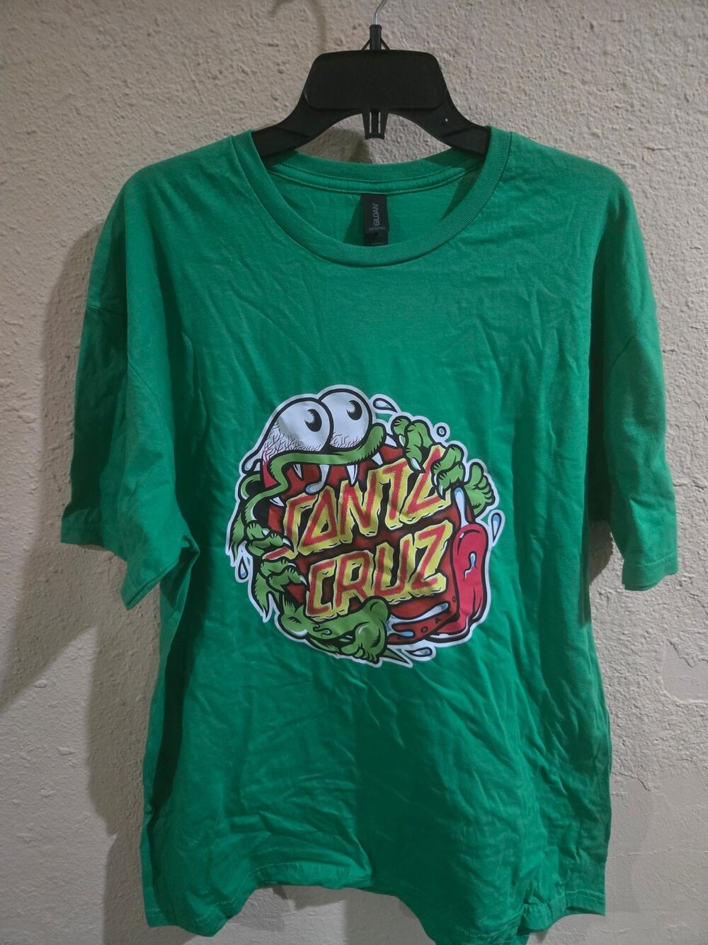 Santa Cruz Print Tee Shirt, Green, Men's size XL